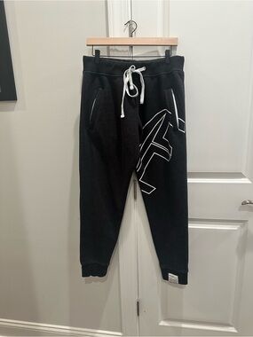Equalnox Black Graphic Pride Jogger Sweatpants with White Drawcord